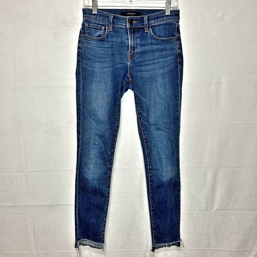 J Brand Jeans Women’s Size 26 (28x29) Mid-Rise Skinny Raw Hem